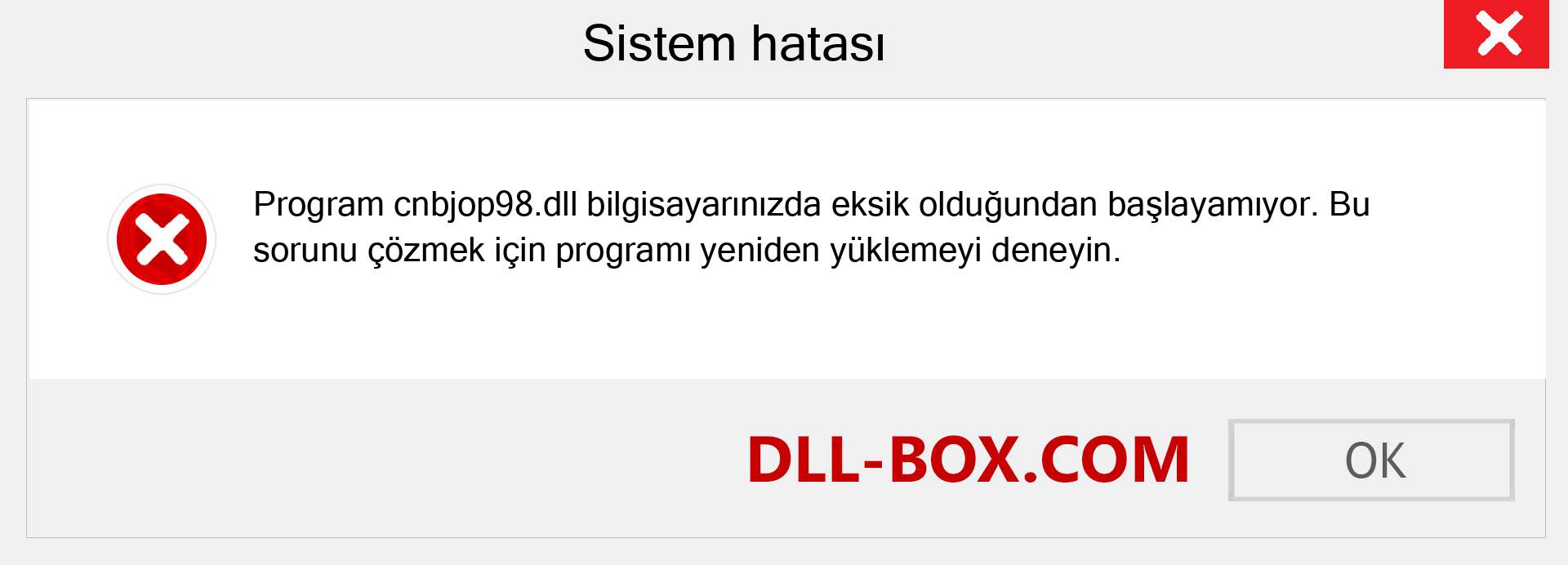 cnbjop98.dll dosyası eksik mi? Windows 7, 8, 10 için İndirin - Windows'ta cnbjop98 dll Eksik Hatasını Düzeltin, fotoğraflar, resimler